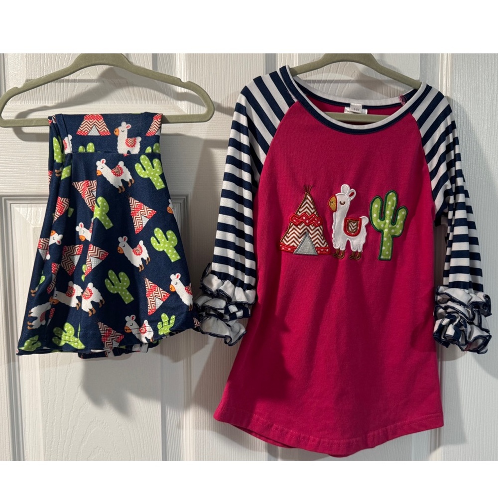 Kids Llama Set - Red and Navy